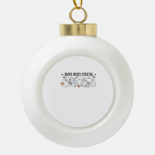 boo Boo Crew Halloween Classic T-Shirt Ceramic Ball Christmas Ornament