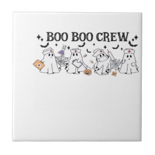boo Boo Crew Halloween Classic T-Shirt Ceramic Tile