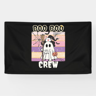 Boo Boo Crew Halloween Ghost Nurse Essential T-Shi Banner