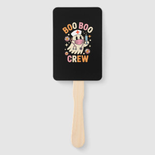 Boo Boo Crew Halloween Ghost Nurse Essential T-Shi Hand Fan