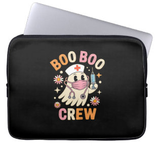 Boo Boo Crew Halloween Ghost Nurse Essential T-Shi Laptop Sleeve