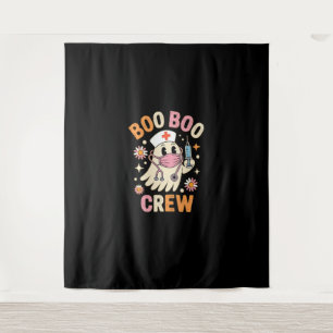 Boo Boo Crew Halloween Ghost Nurse Essential T-Shi Tapestry