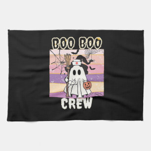 Boo Boo Crew Halloween Ghost Nurse Essential T-Shi Tea Towel