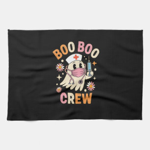 Boo Boo Crew Halloween Ghost Nurse Essential T-Shi Tea Towel