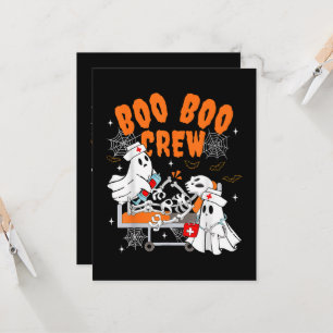 Boo Boo Crew Halloween Ghost Nurse Invitation