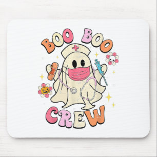 Boo Boo Crew Halloween Ghost Nurse Mouse Pad