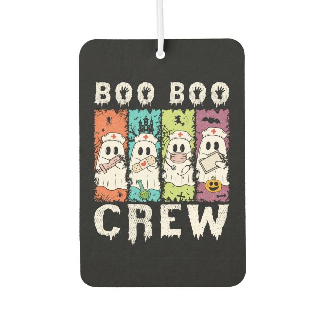 Boo Boo Crew Halloween Nurse Car Air Freshener (Front)