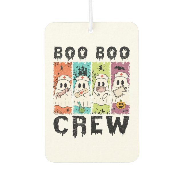 Boo Boo Crew Halloween Nurse Car Air Freshener (Front)