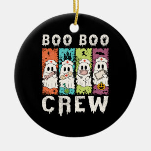 Boo Boo Crew Halloween Nurse Ceramic Ornament