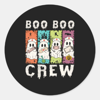 Boo Boo Crew Halloween Nurse Classic Round Sticker