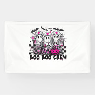 Boo Boo Crew Halloween Nurse Classic T-Shirt Banner
