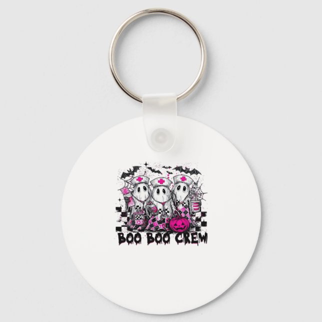 Boo Boo Crew Halloween Nurse Classic T-Shirt Key Ring (Front)