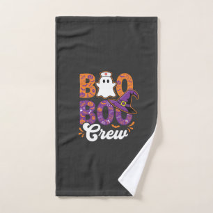 Boo Boo Crew Halloween Nurse Ghost Design Hand Towel