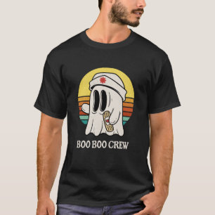 Boo Boo Crew Halloween Nurse Ghost Funny T-Shirt
