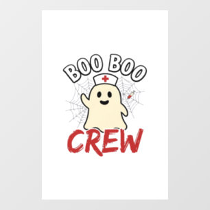 Boo Boo Crew Halloween Nurse Ghost Vintage Design_