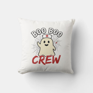 Boo Boo Crew Halloween Nurse Ghost Vintage Design_ Cushion