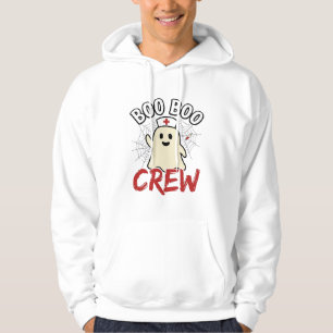 Boo Boo Crew Halloween Nurse Ghost Vintage Design_ Hoodie