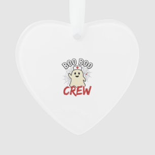 Boo Boo Crew Halloween Nurse Ghost Vintage Design_ Ornament