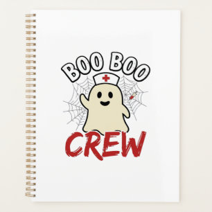 Boo Boo Crew Halloween Nurse Ghost Vintage Design_ Planner