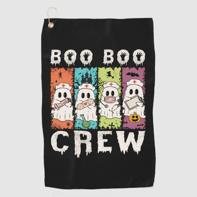Boo Boo Crew Halloween Nurse Golf Towel (Front)