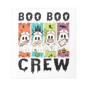 Boo Boo Crew Halloween Nurse Notepad