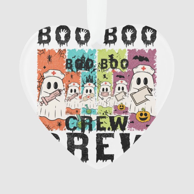 Boo Boo Crew Halloween Nurse Ornament (Front)