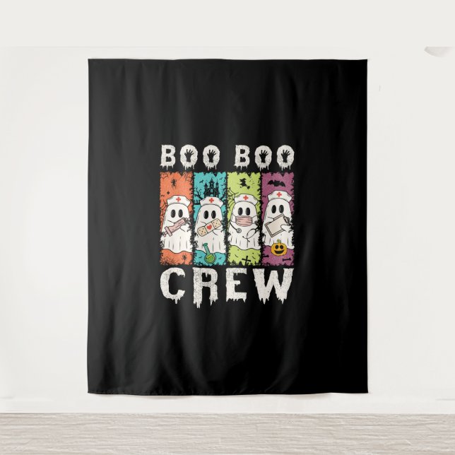 Boo Boo Crew Halloween Nurse Tapestry (Front)