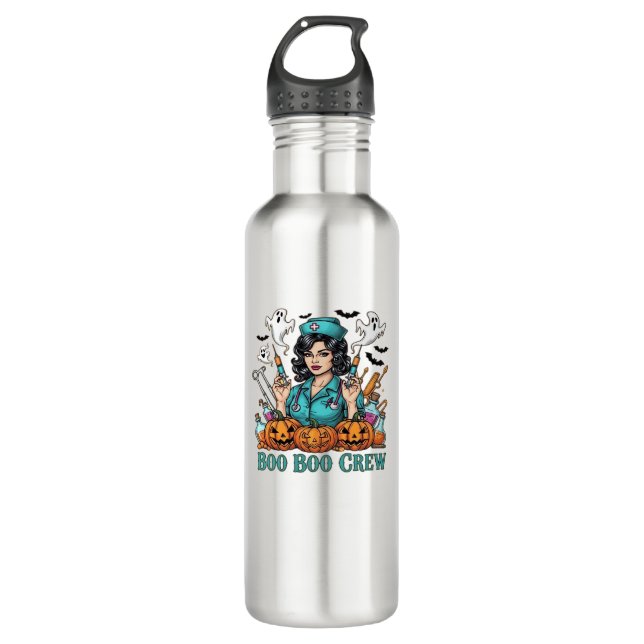 Boo Boo Crew Halloween Nurse with Syringes and Pum 710 Ml Water Bottle (Front)