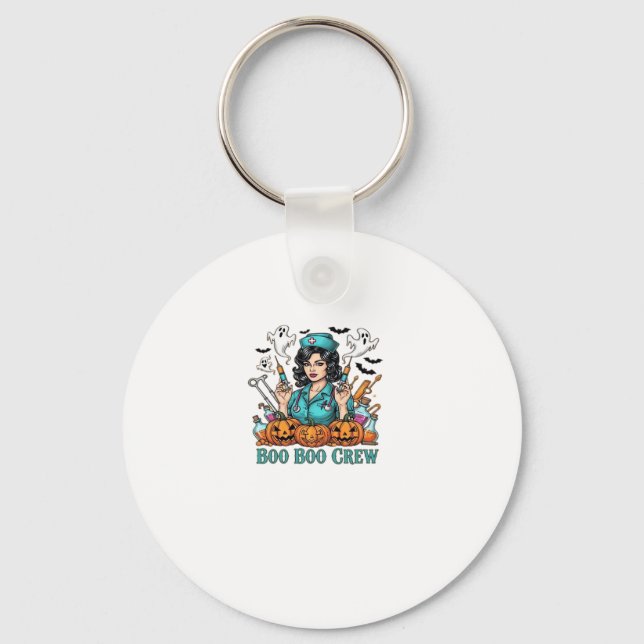 Boo Boo Crew Halloween Nurse with Syringes and Pum Key Ring (Front)