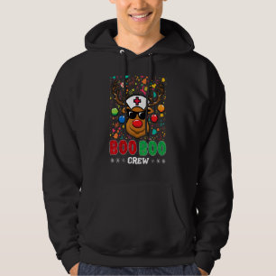 Boo Boo Crew Nurse  Christmas Reindeer Nurses Rn Hoodie