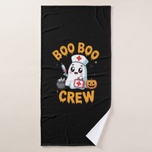 Boo Boo Crew Nurse Cute Ghost Halloween Nursing Es Bath Towel