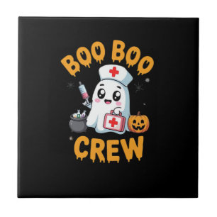 Boo Boo Crew Nurse Cute Ghost Halloween Nursing Es Ceramic Tile