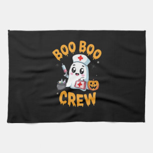Boo Boo Crew Nurse Cute Ghost Halloween Nursing Es Tea Towel