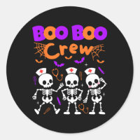 Boo Boo Crew Nurse Dancing Skeletons Halloween Ort
