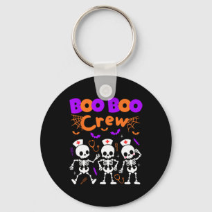 Boo Boo Crew Nurse Dancing Skeletons Halloween Ort Key Ring