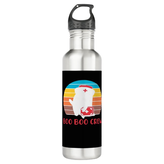 Boo Boo Crew Nurse Funny Ghost Halloween Classic T 710 Ml Water Bottle (Front)