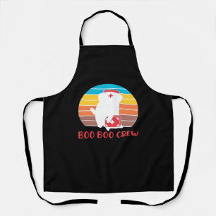 Boo Boo Crew Nurse Funny Ghost Halloween Classic T Apron