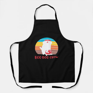 Boo Boo Crew Nurse Funny Ghost Halloween Classic T Apron