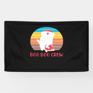 Boo Boo Crew Nurse Funny Ghost Halloween Classic T Banner