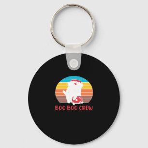 Boo Boo Crew Nurse Funny Ghost Halloween Classic T Key Ring