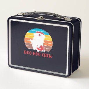 Boo Boo Crew Nurse Funny Ghost Halloween Classic T Metal Lunch Box