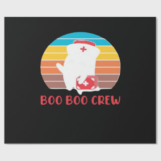 Boo Boo Crew Nurse Funny Ghost Halloween Classic T Wrapping Paper