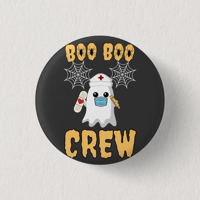 Boo Boo Crew nurse funny Halloween Ghost Nurse 3 Cm Round Badge (Front)