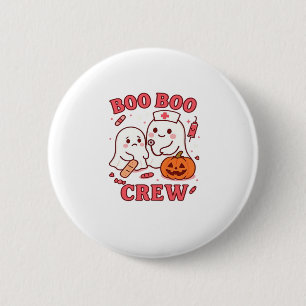 Boo Boo Crew Nurse Funny Halloween Ghost Nurse Gir 6 Cm Round Badge