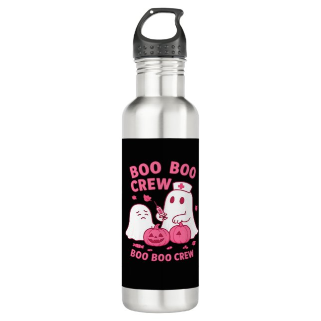 Boo Boo Crew Nurse Funny Halloween Ghost Nurse Gir 710 Ml Water Bottle (Front)