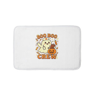 Boo Boo Crew Nurse Funny Halloween Ghost Nurse Gir Bath Mat