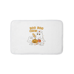 Boo Boo Crew Nurse Funny Halloween Ghost Nurse Gir Bath Mat