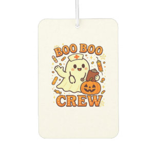 Boo Boo Crew Nurse Funny Halloween Ghost Nurse Gir Car Air Freshener