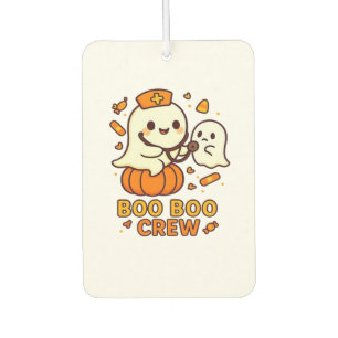 Boo Boo Crew Nurse Funny Halloween Ghost Nurse Gir Car Air Freshener