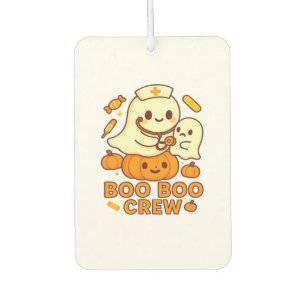 Boo Boo Crew Nurse Funny Halloween Ghost Nurse Gir Car Air Freshener